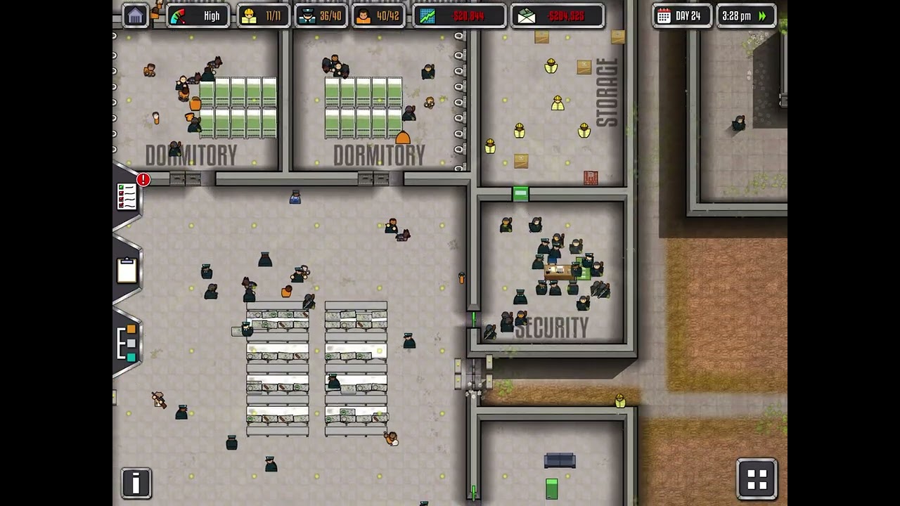 Prison Architect moved the security