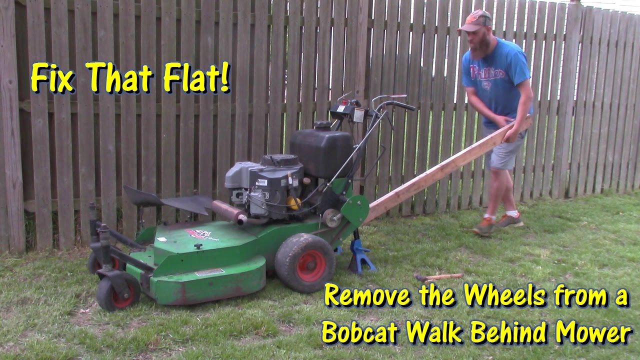How to Remove the Wheel on a Bobcat Walk Behind Mower by @GettinJunkDone