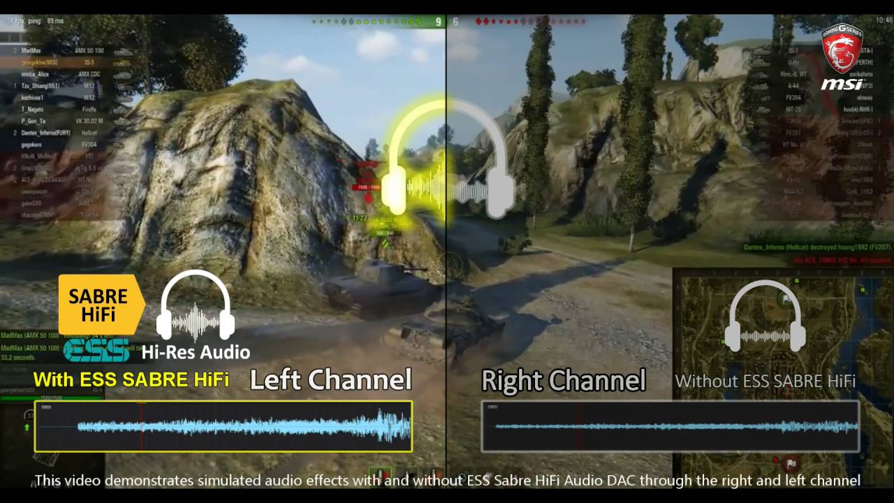 ESS HiFi Audio Effect - SABRE DAC for Gaming PC - World of tanks 2016