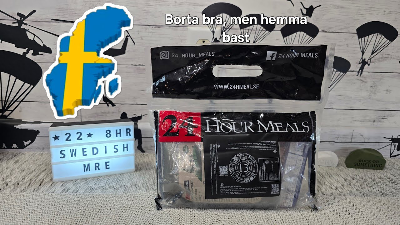 RARE Swedish Military MRE Menu 13 Meal Ready to Eat