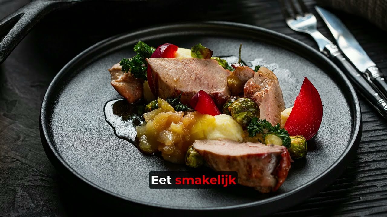 Fazantfilet met knolselderijpuree en appelchutney - Video Recept