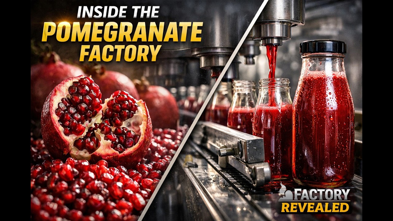 Inside a Modern Pomegranate Factory – (Full Process) How Premium Juice Is Made