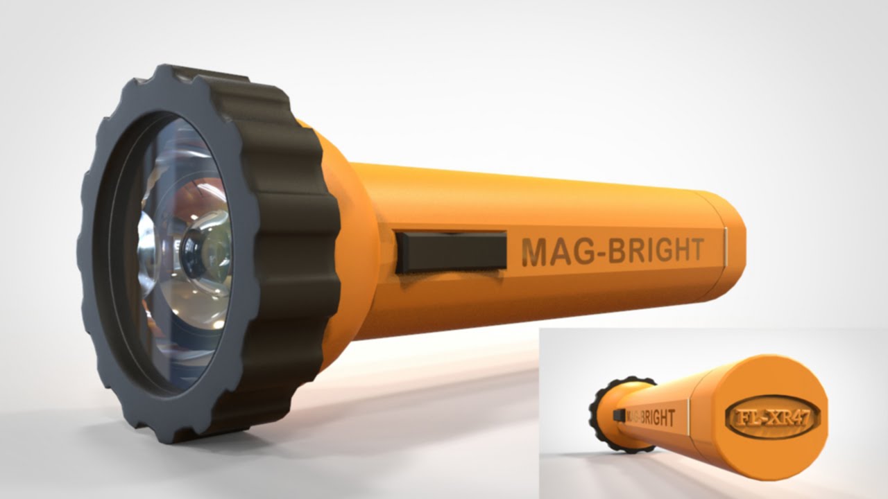 How to model and render a Flashlight from scratch  ( Maya / Keyshot )
