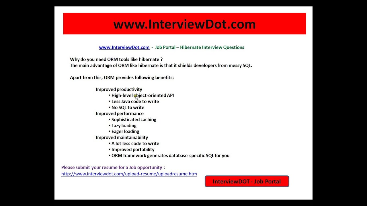 what are the benefits of hibernate hibernate interview question interviewdot