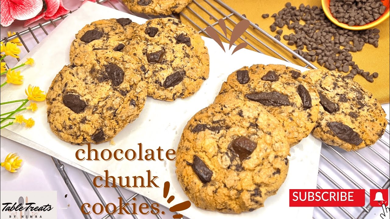 Chewy Chocolate Chunk Cookies Recipe by Chef Nimra |Chocolate Chip Cookies.