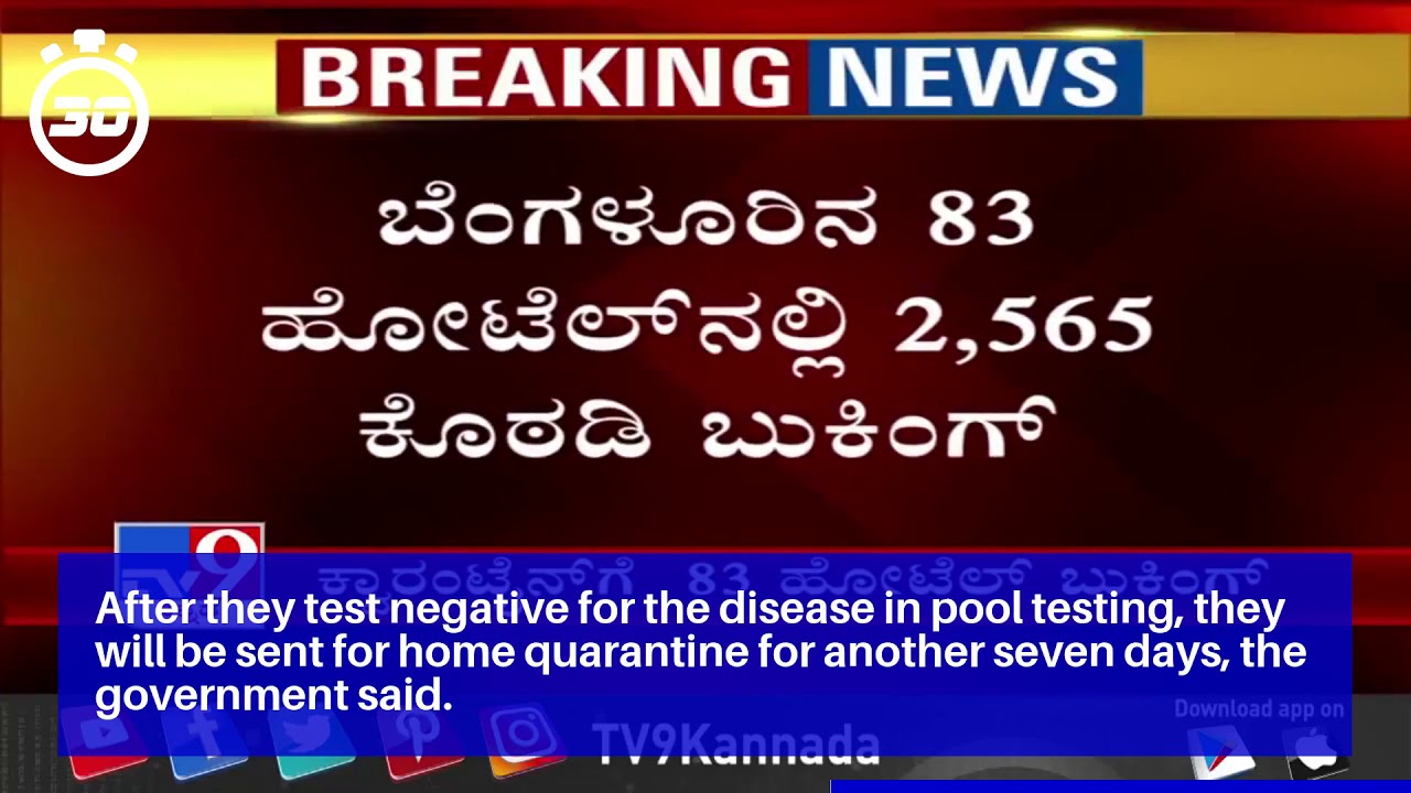 Seven-day institutional quarantine for Karnataka returnees from six high-risk COVID-19 states: SOP