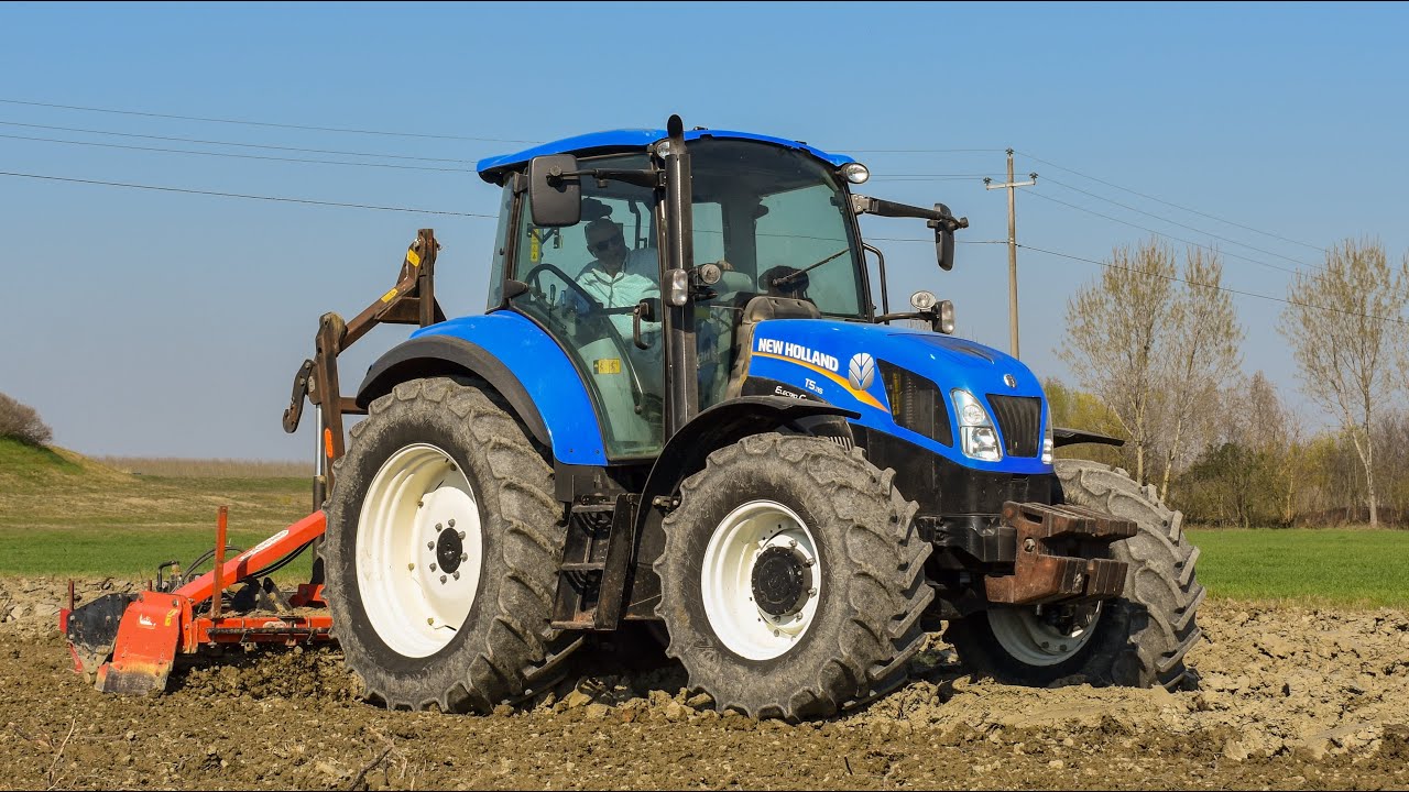 New Holland T5.115 Electrocommand & erpice Maschio 3 metri [FHD]
