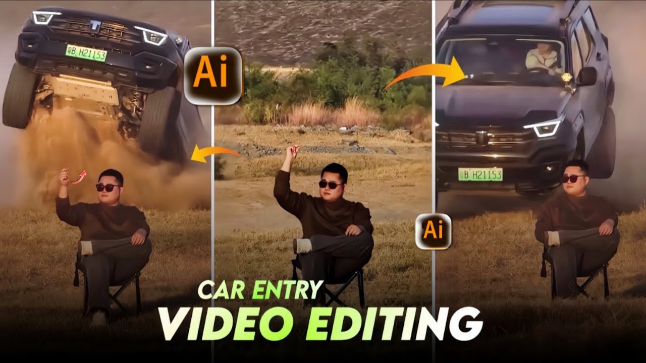Trending Viral car Entry Video Editing ! Make A Car Jump Video Using AI ! Car Entry Ai video edits 