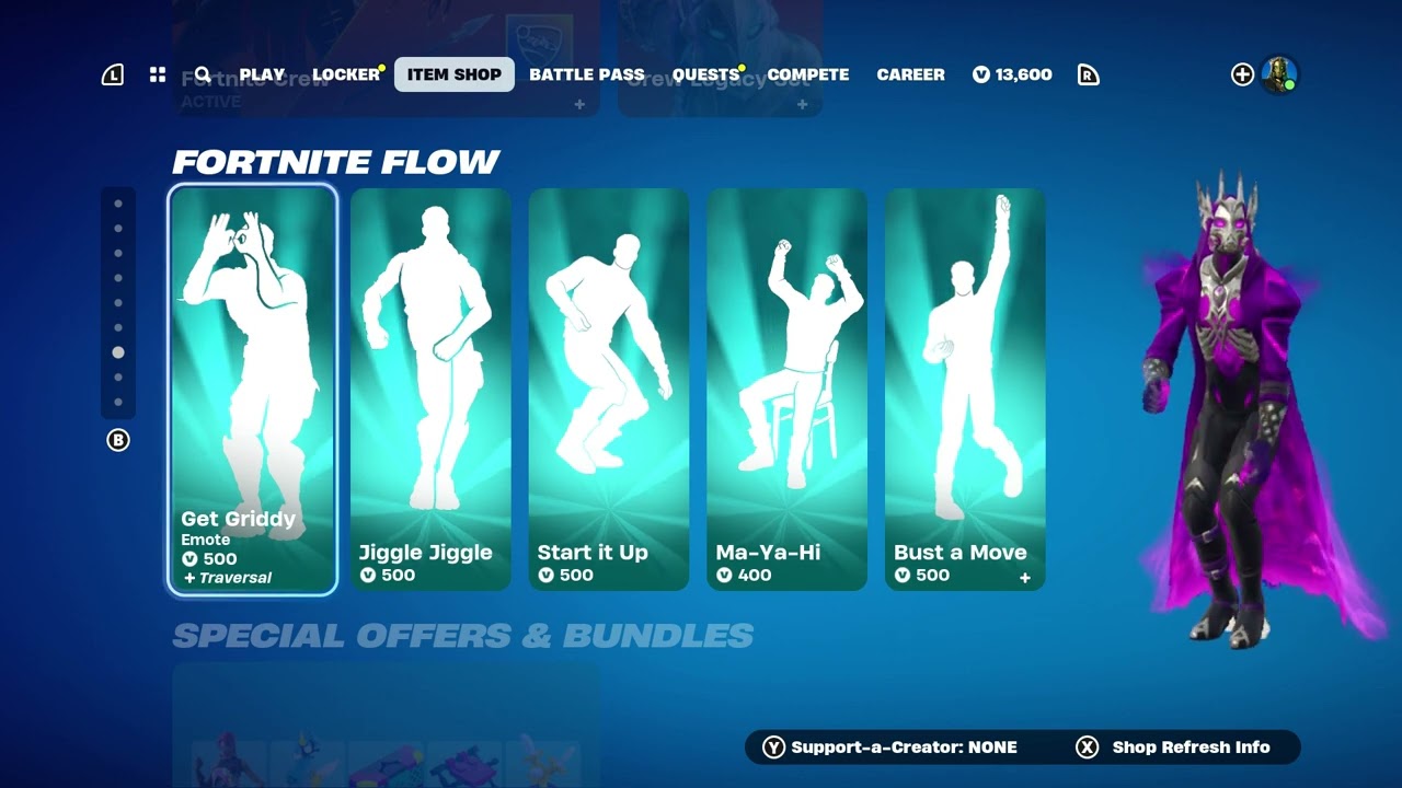 FORTNITE BUYING GET GRIDDY EMOTE