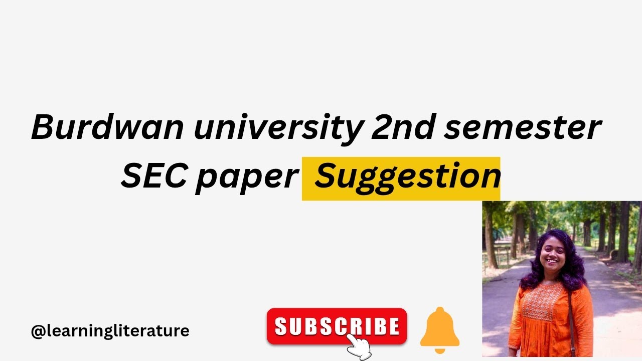 SEC PAPER SUGGESTION FOR BURDWAN UNIVERSITY 2ND SEMESTER || #burdwanuniversity 