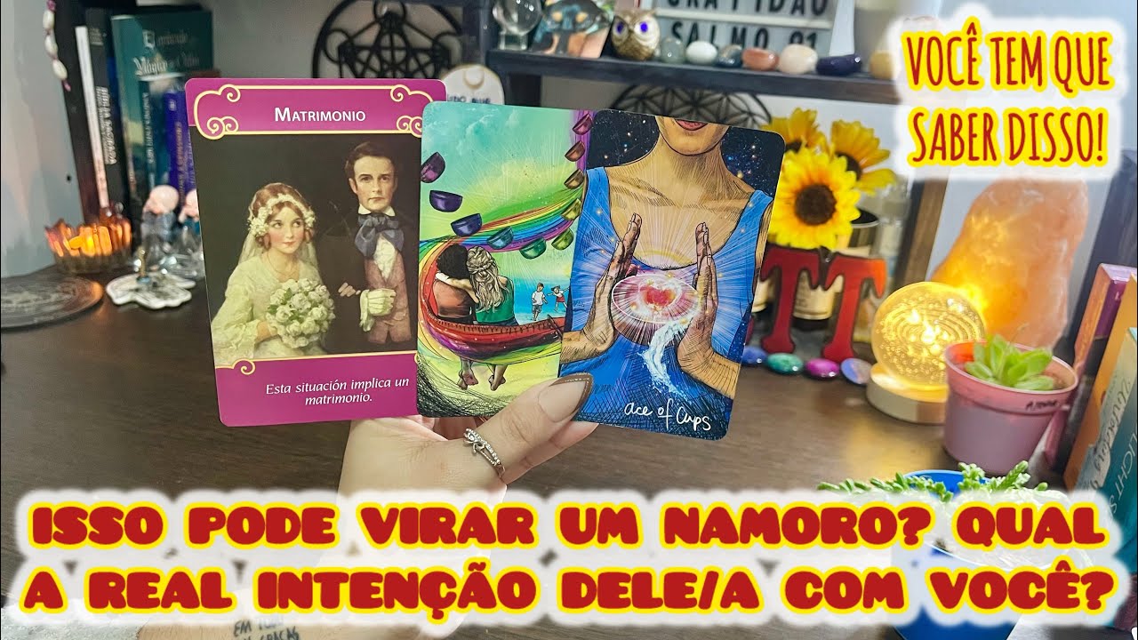 😍ISSO PODE VIRAR UM NAMORO? QUAL A REAL INTENÇÃO DELE/A COM VOCÊ? Tarot gratis /leitura de tarot 