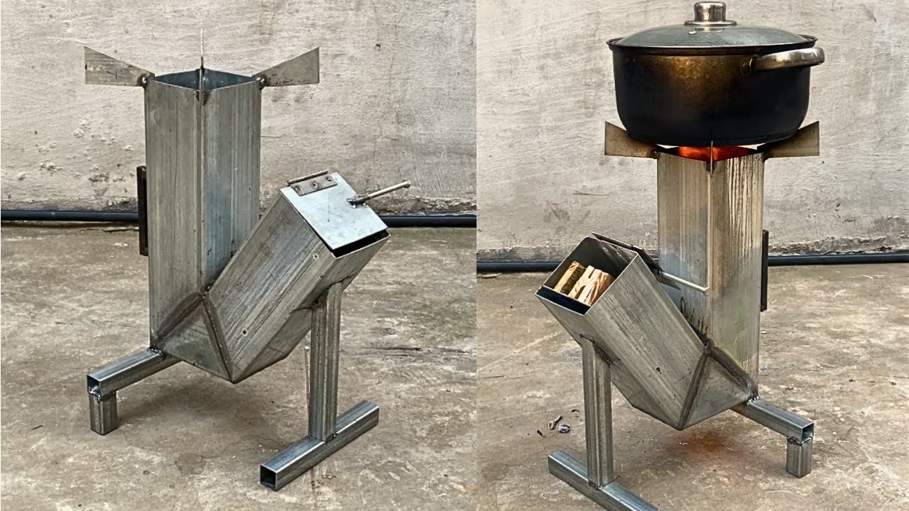 DIY - Top Stove Ideas From a Professional Mechanic // Powerful Rocket Wood Burning Stove !!