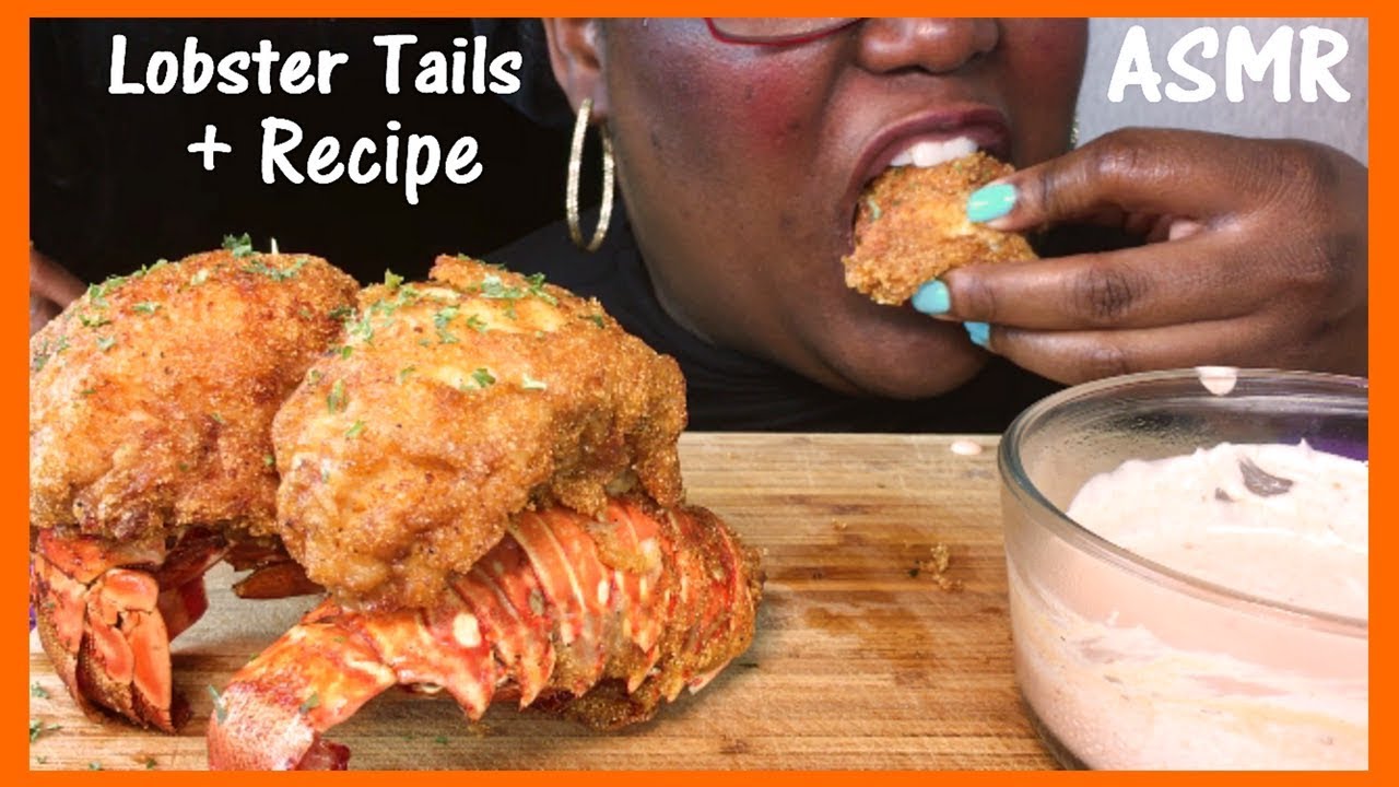 ASMR Fried Lobster Tails + Recipe and Extreme Eating Sounds 먹방