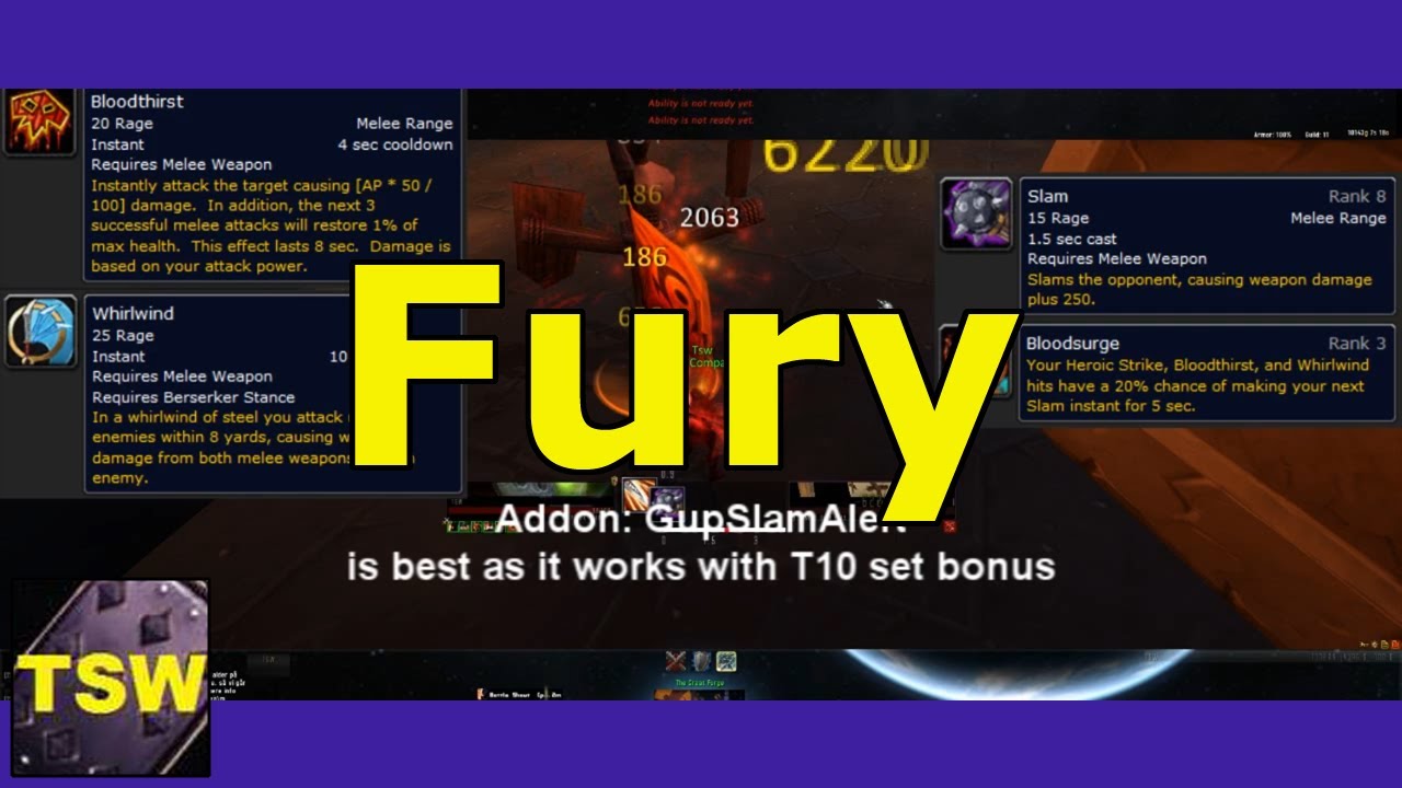 Fury Warrior Rotation Gear Talents and Glyph Guide for Level 80 3.3.5