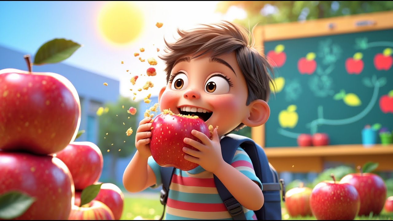 Chrup Jabłuszko 🍎🎵 Tylko zdrowe owoce 🍏 Piosenka dla dzieci 👶