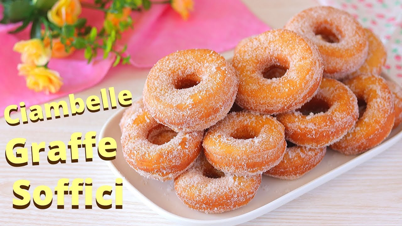 CIAMBELLE GRAFFE SOFFICI FRITTE VELOCI 🍩 senza lievitazione senza patate senza burro di Lorenzo