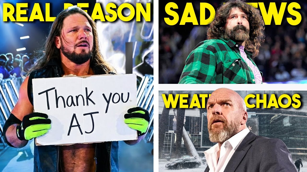 REAL REASON AJ STYLES RETIRING NOW...SAD NEWS MICK FOLEY ...WEATHER CHAOS WWE RAW...Wrestling News