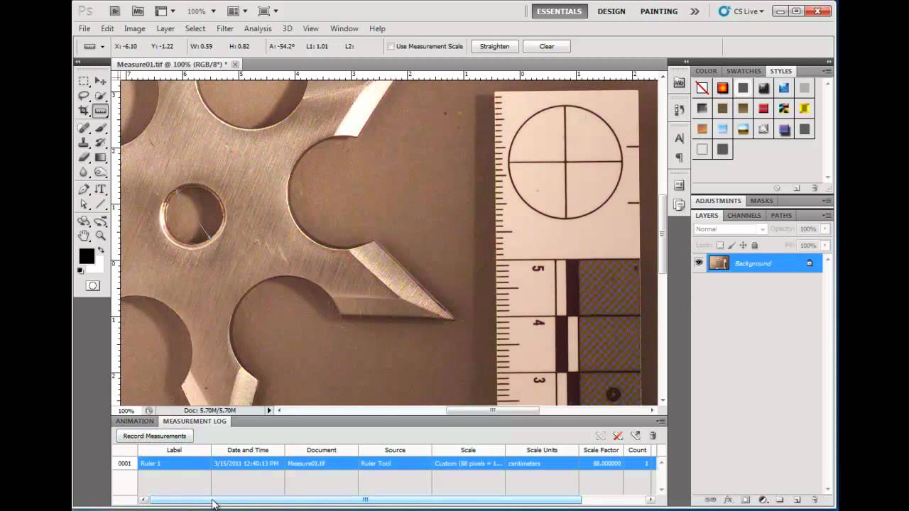 Photoshop Measure Tool