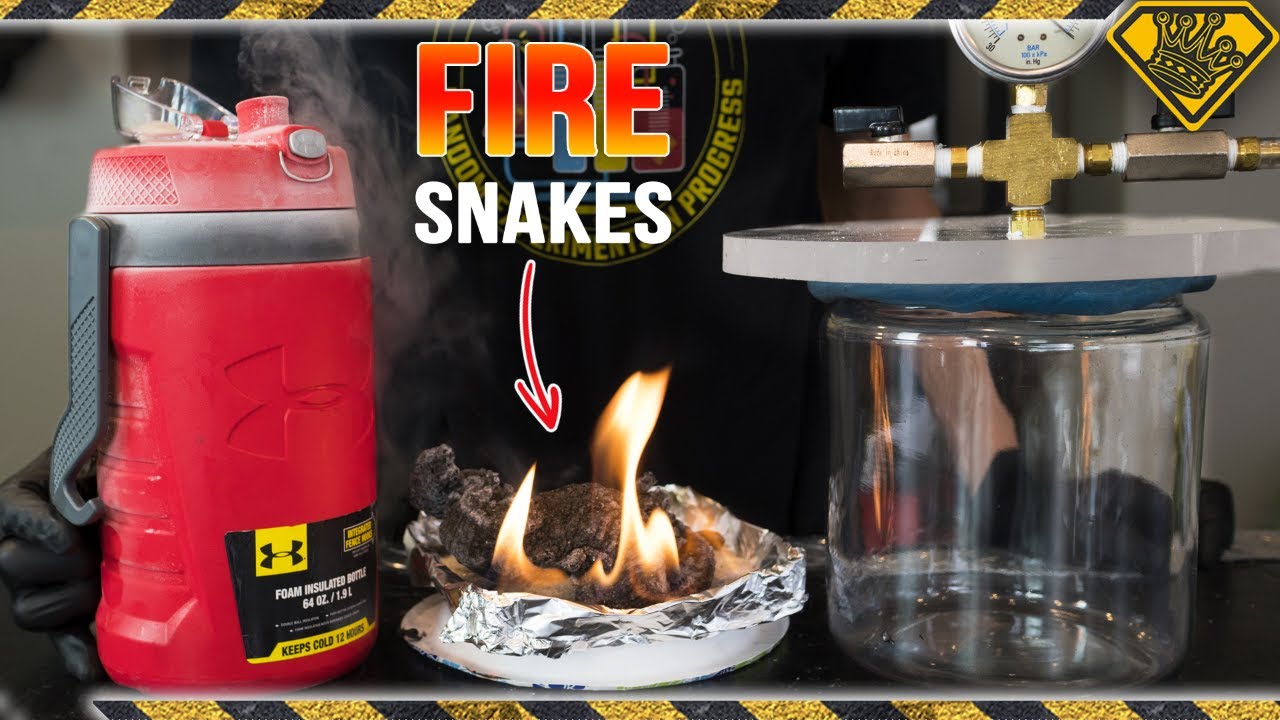 Fire Snakes in Liquid Nitrogen!?! Another TKOR Vacuum Chamber Experiment With Liquid Nitrogen!