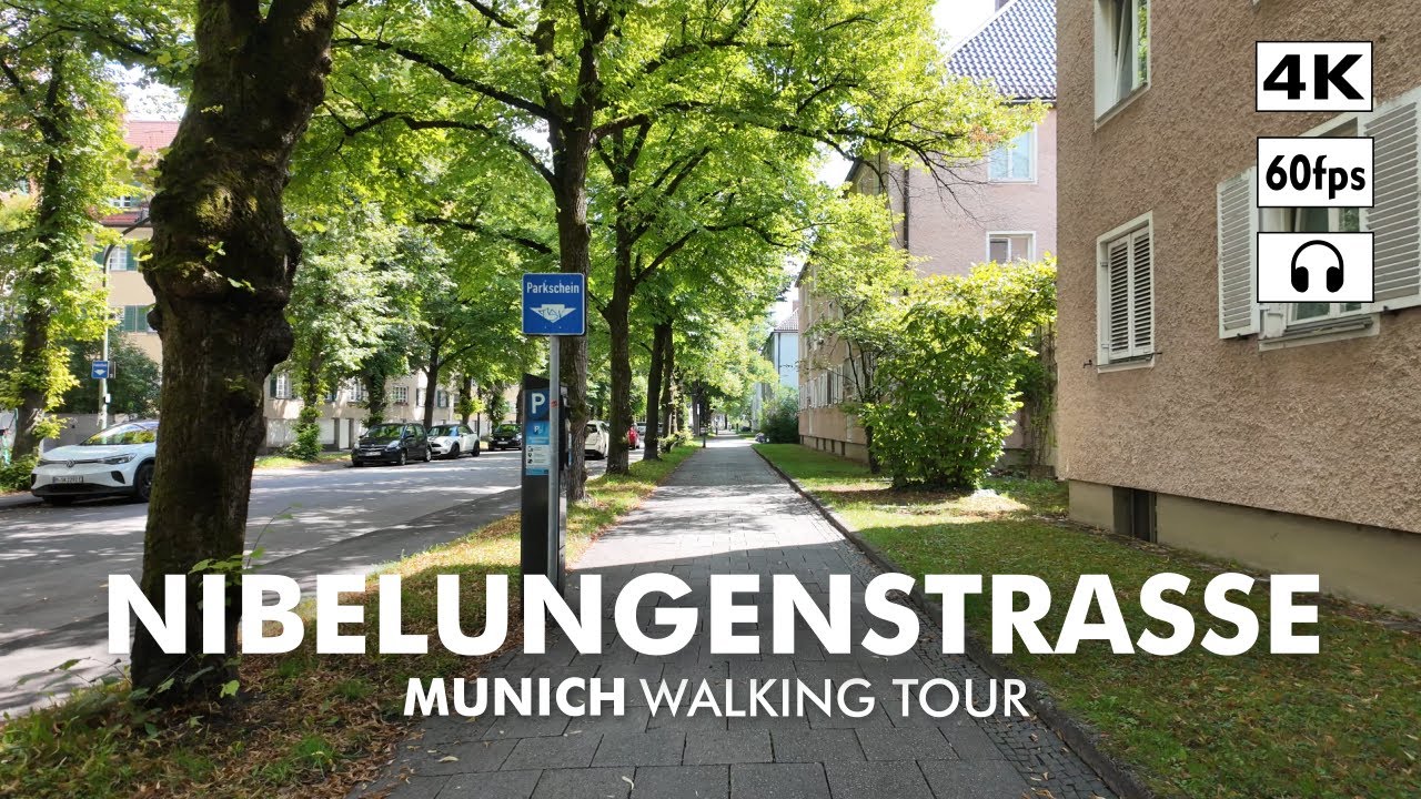 Ein Spaziergang durch M&uuml;nchens versteckte Gassen - Nibelungenstra&szlig;e | 4K Munich Walking Tour