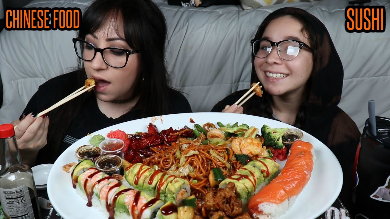 SUSHI AND CHINESE FOOD MUKBANG | EATING SHOW