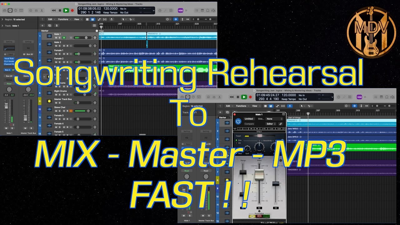 Logic Pro Tuition - Mixing and Mastering, Flex Time, Waves Plugins, Drum Buss - Music Demo Video