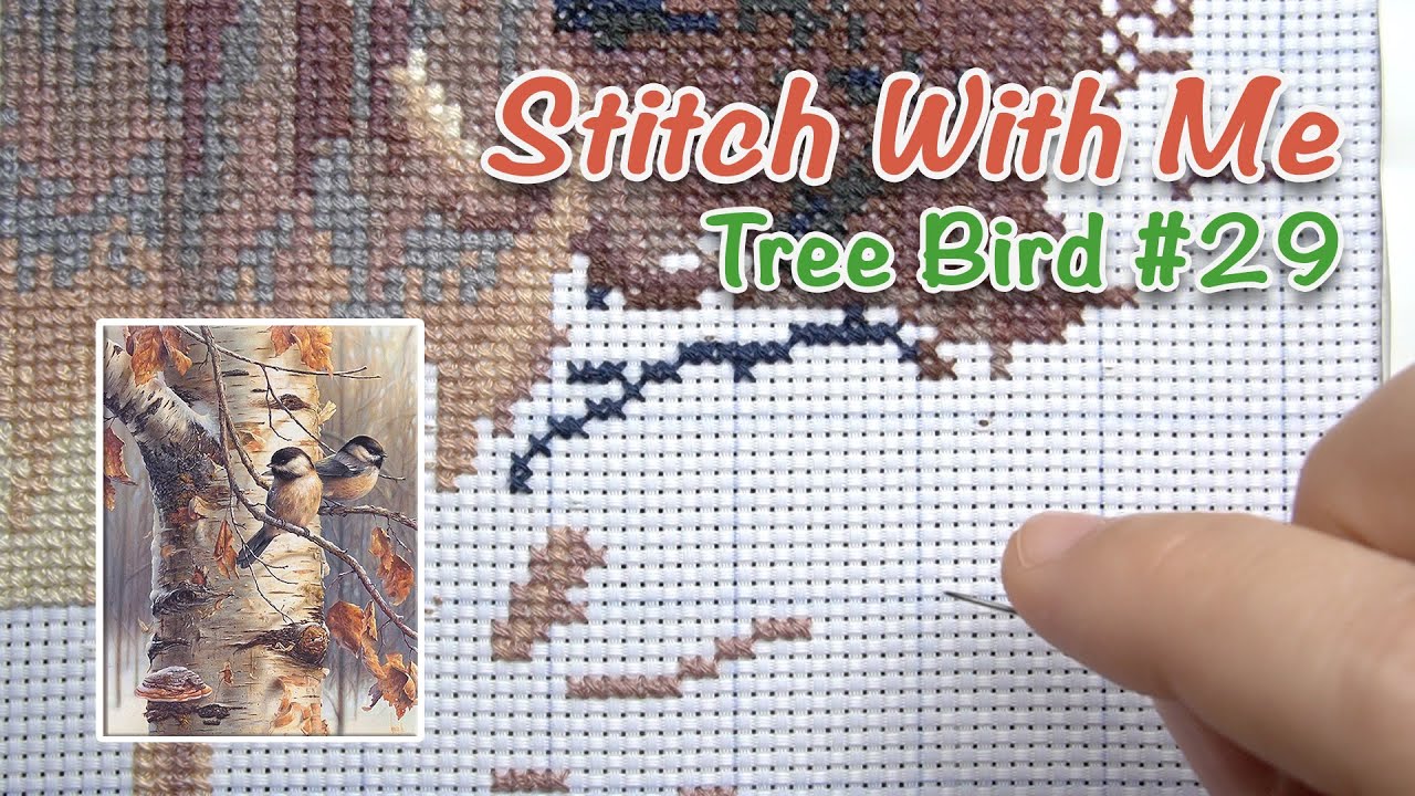 Stitch With Me - Tree Bird #29 [Real time no talk]