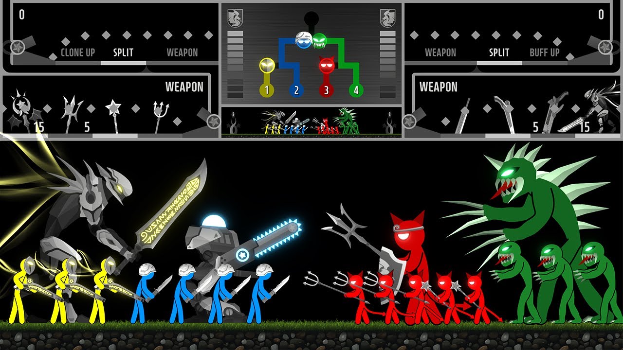 Турнир Stickman: Война племён — битва мраморных и тряпичных кукол