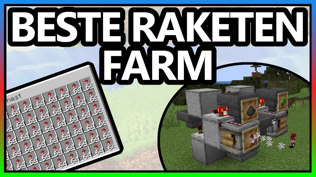 Minecraft Tutorial: EINFACHE AUTOMATISCHE RAKETEN FARM 🚀 | Schnell & Effizient | 1.21
