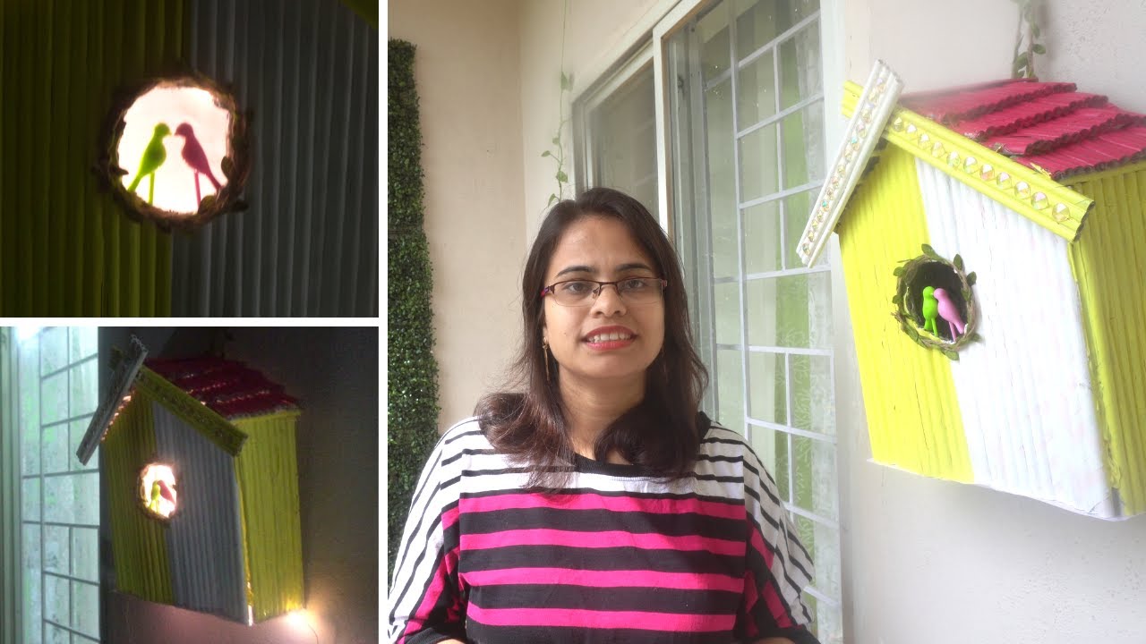 Building A Birdhouse Using Newspaper For Wall Decoration || Chim-Cham