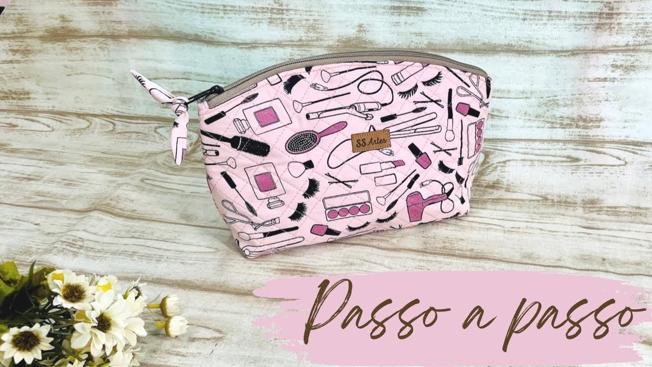 Como fazer necessaire básica de maquiagem 💄 | passo a passo de costura criativa