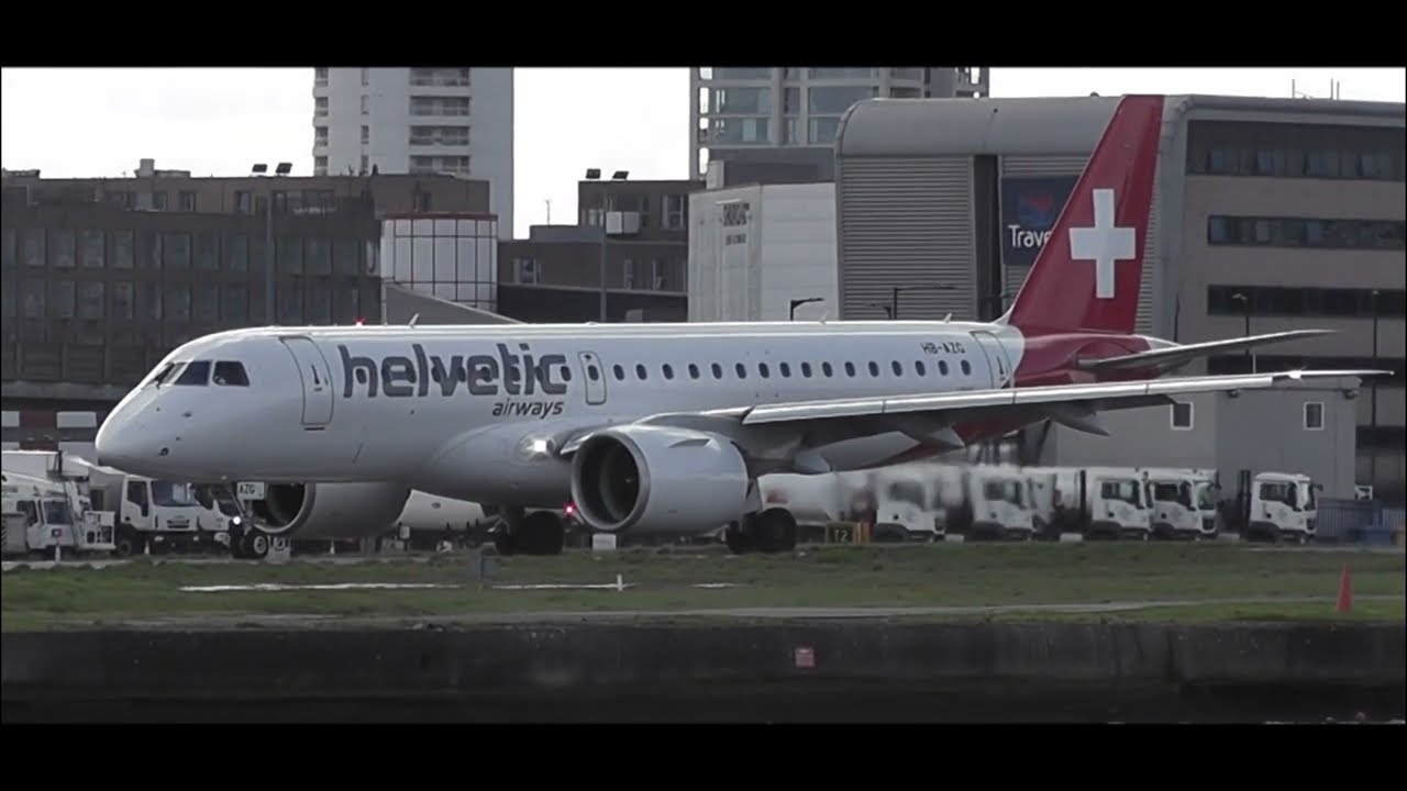 MAGNIFICENT HOWL of the Embraer-E2!! | Helvetic Airways Embraer 190-E2 Departure to Zurich