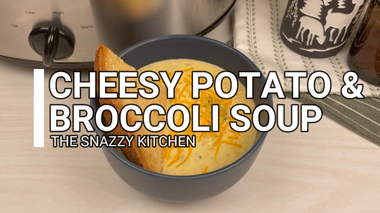 Cheesy Potato and Broccoli Soup in the Crockpot