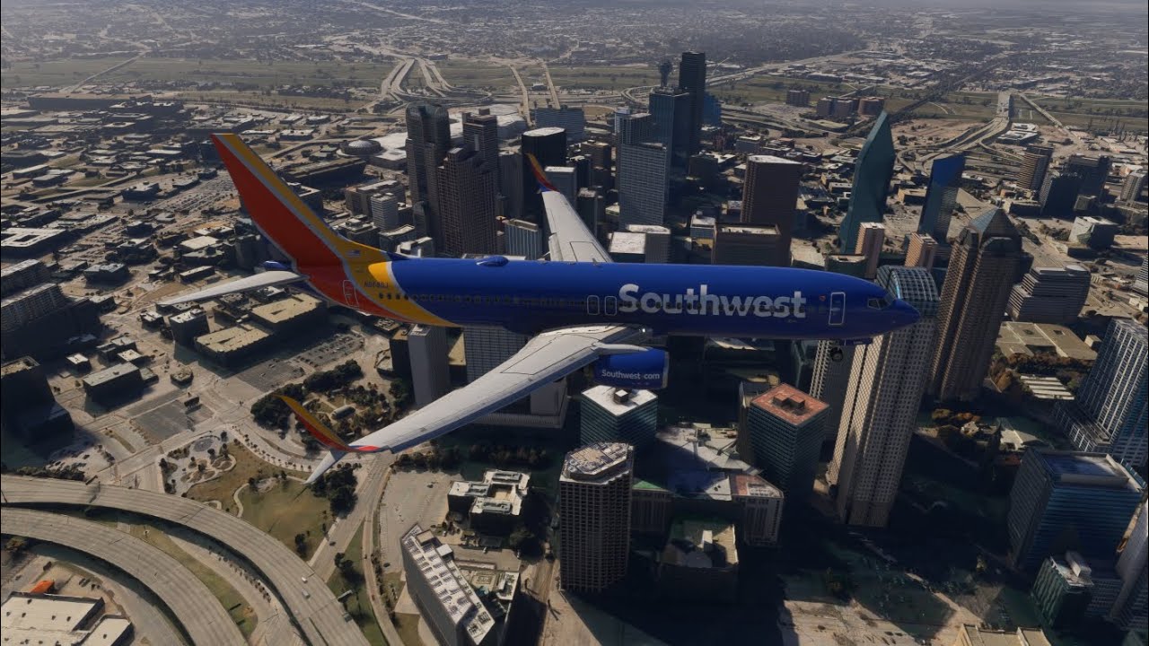 PMDG Southwest Boeing 737-8H4 Louis Armstrong New Orleans International Airport to Dallas Love Field