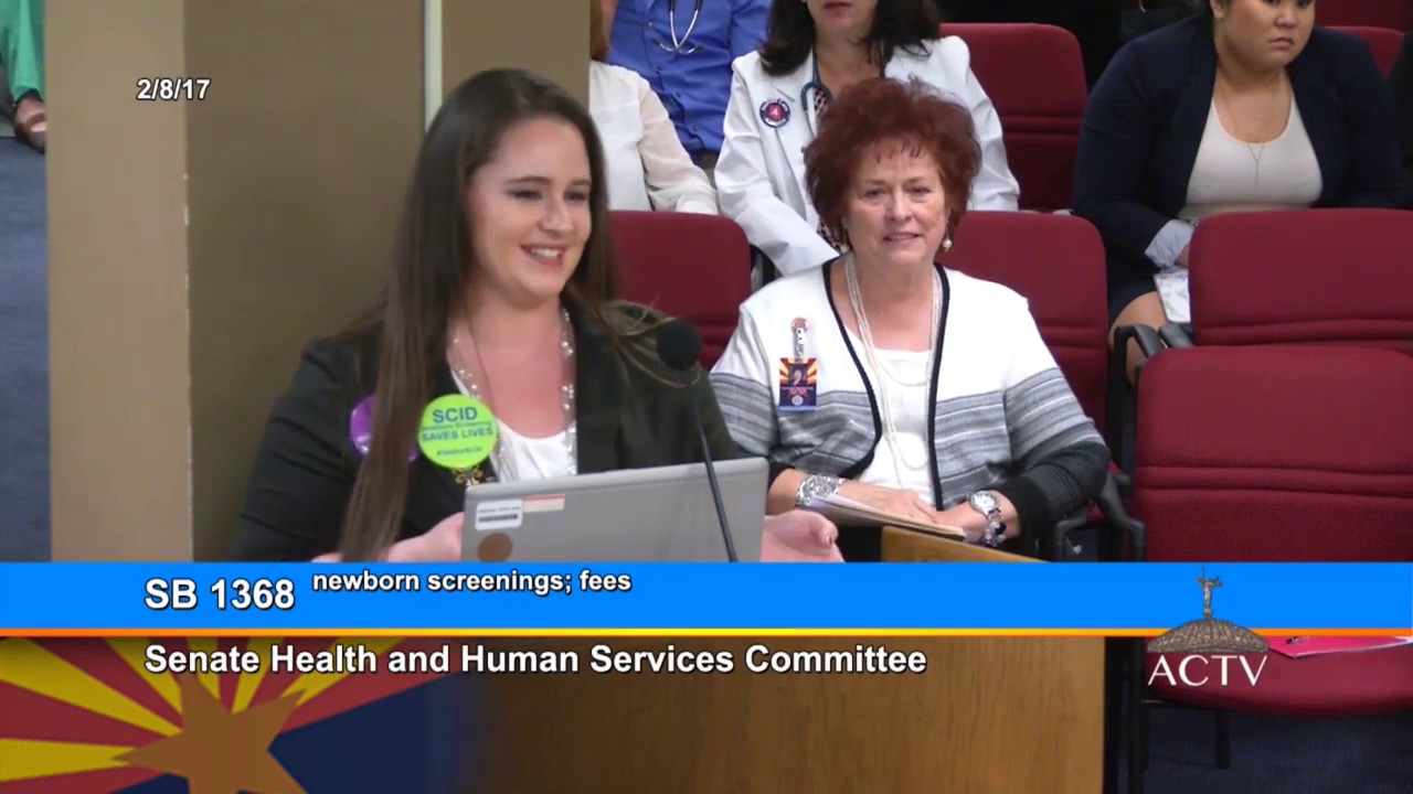 2017 Testimony on SCID Newborn Screening in Arizona