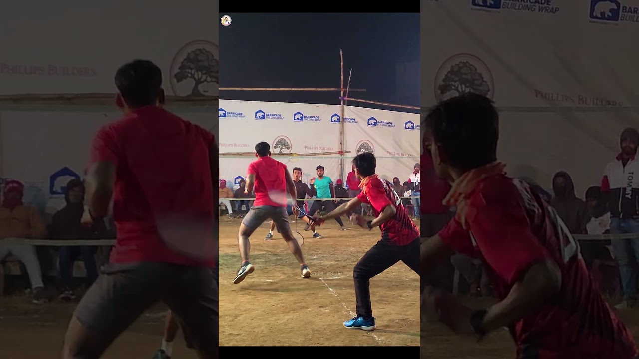 🔥best powerful smash in outdoor ☠️ badminton rally #badminton #shorts