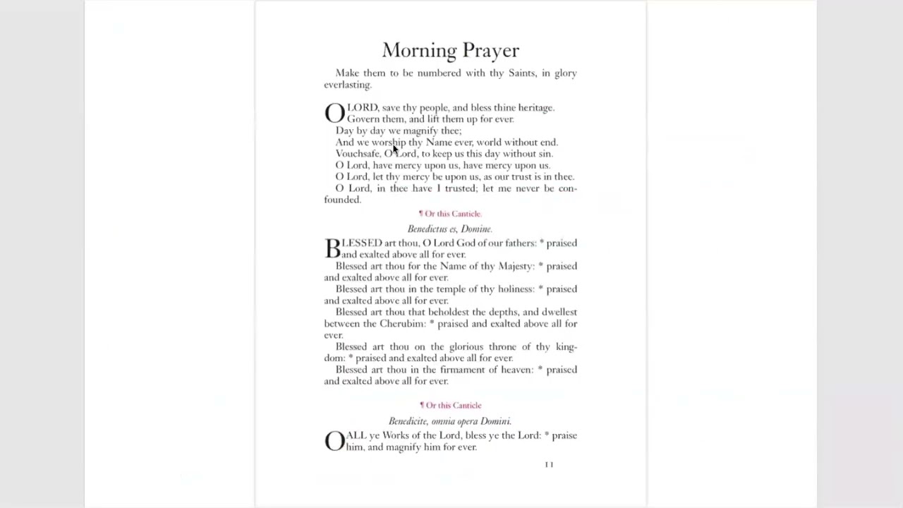 Reading of the Daily Office for Epiphany III - with Homily
