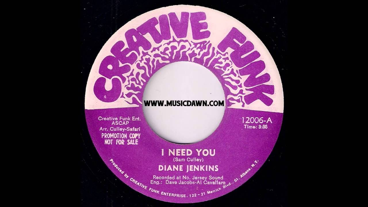 Diane Jenkins - I Need You (Vocal Version) [Creative Funk] 1975 Modern Soul 45