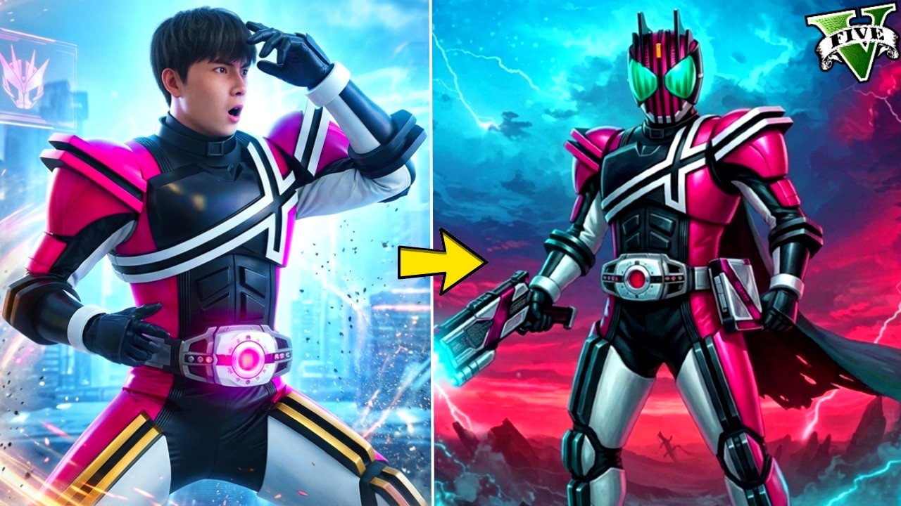 ကျွန်တော် မမျှော်လင့်ဘဲ Kamen Rider Decade ဖြစ်ခဲ့တယ် | I became Kamen Rider Decade in GTA V