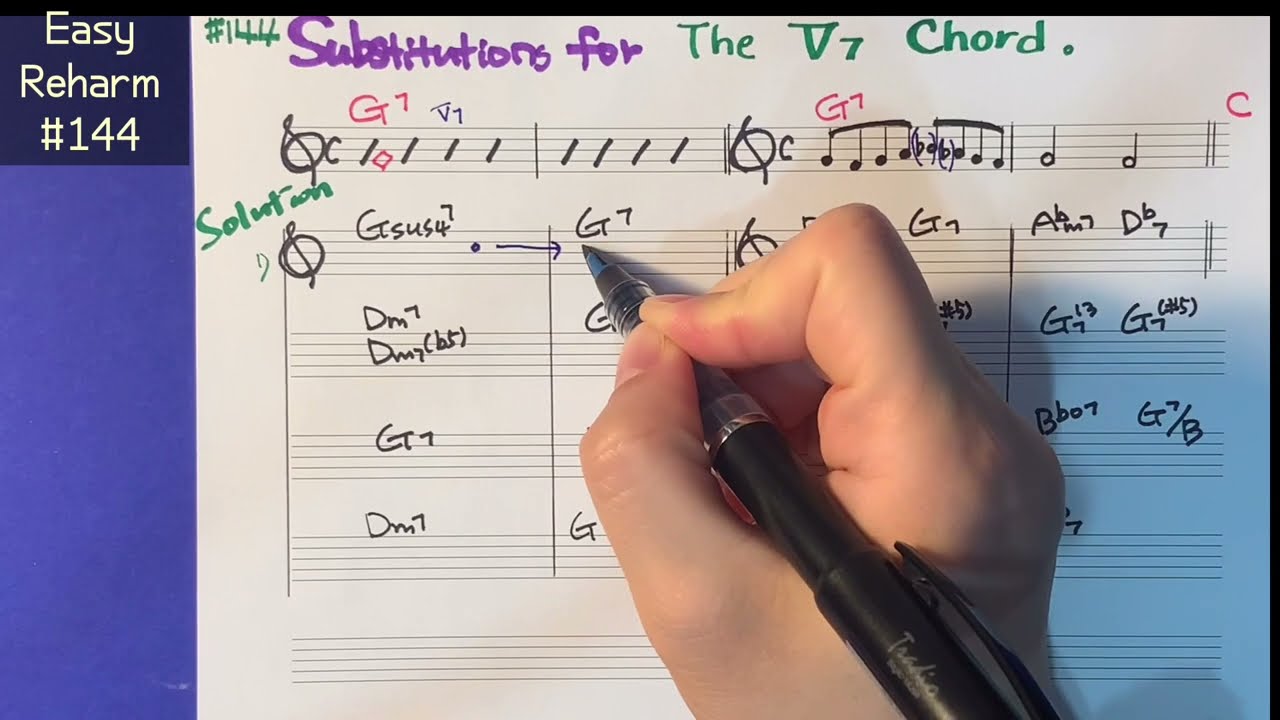 이지리하모니제이션#144 - V7 대리코드 ( Substitutions for The V7 Chord)