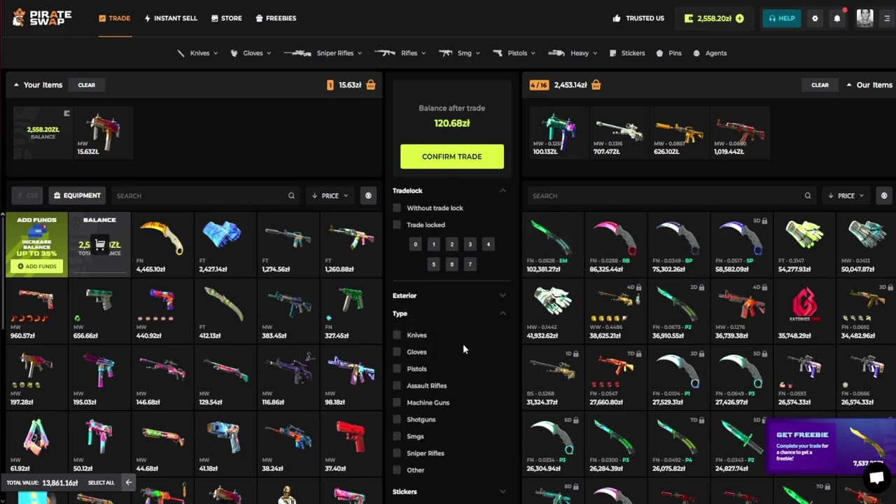 💲PORADNIK JAK WYMIENIAĆ SKINY DO CS2 W 2025 ROKU!!!!! PIRATESWAP!!!!!🔥