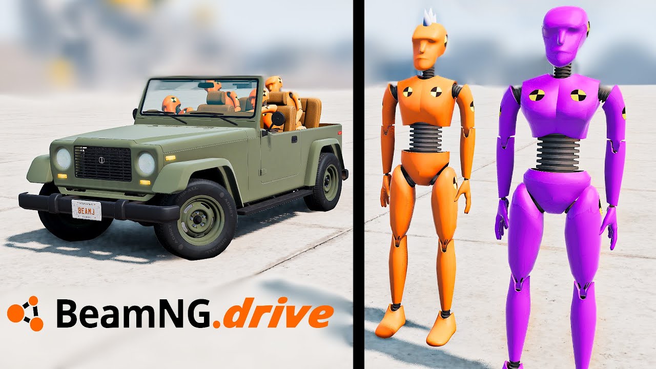 Mod de Pasajeros Dummy para BeamNG.drive | Crash Test Dummy Mod