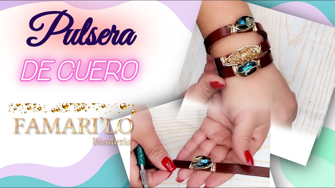 PULSERA DE CUERO DE 3 VUELTAS (FÁCIL DE HACER Y MUY VENDIBLE $ )