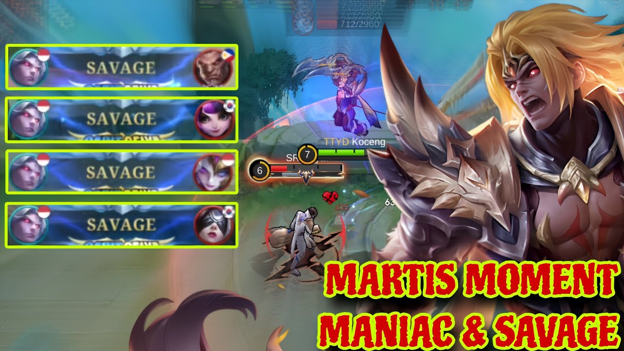 When Martis Goes Maniac and Savage 🔥 Martis Mobile Legends 