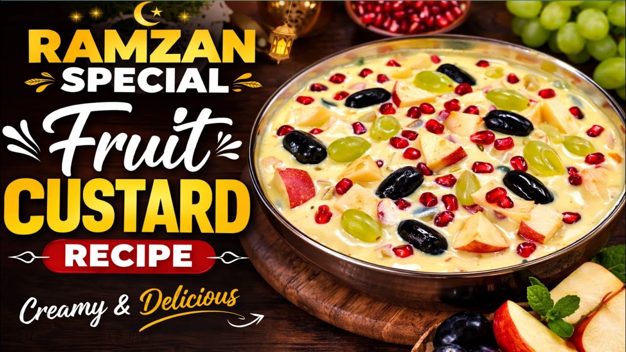 How to make 2 Litre Fruit Custard for Guests | Ramzan Special Iftar Recipe | Indian Zoya Kitchen 