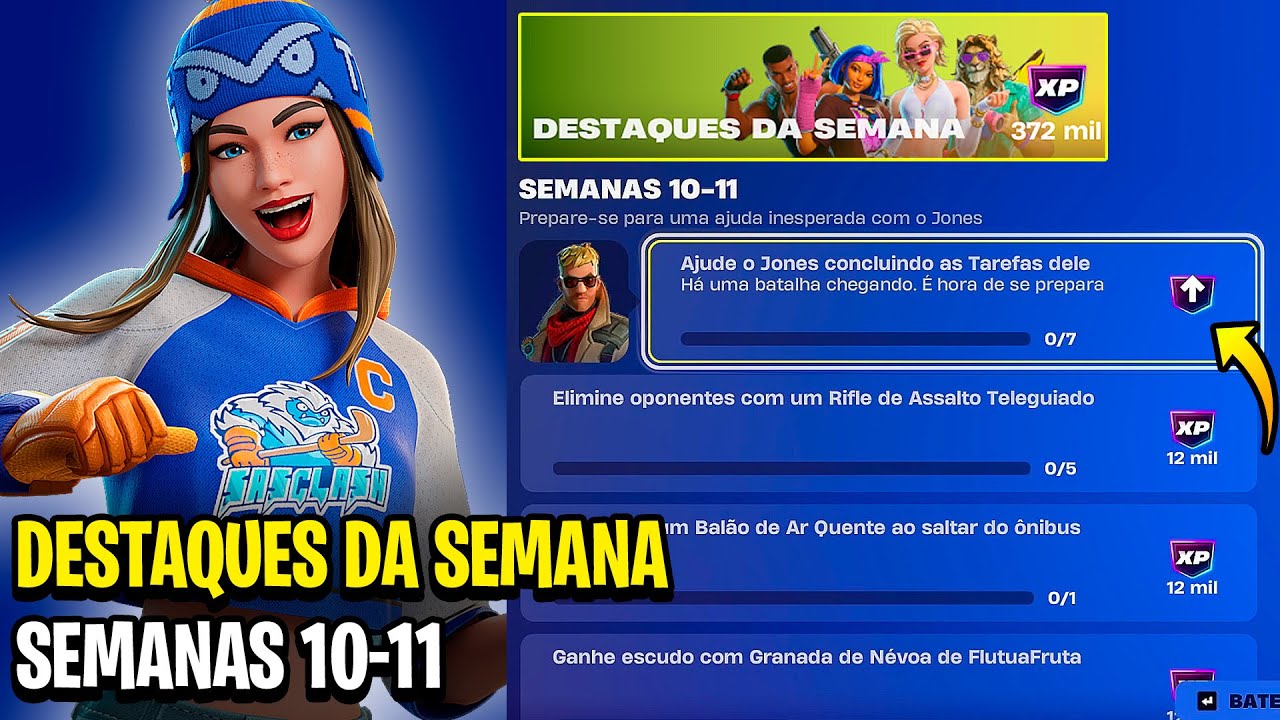 COMO COMPLETAR TODAS AS MISSÕES TAREFAS DESTAQUES DA SEMANA SEMANAS 10-11 - Fortnite
