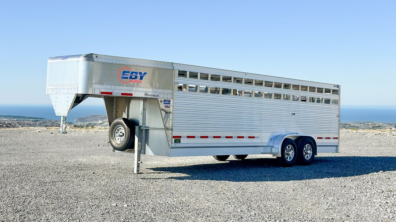 The Best Aluminum Livestock Trailer - EBY Maverick GN24