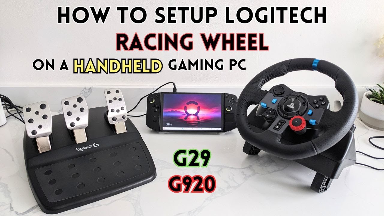 Logitech Racing Wheel setup on a Handheld Gaming Console