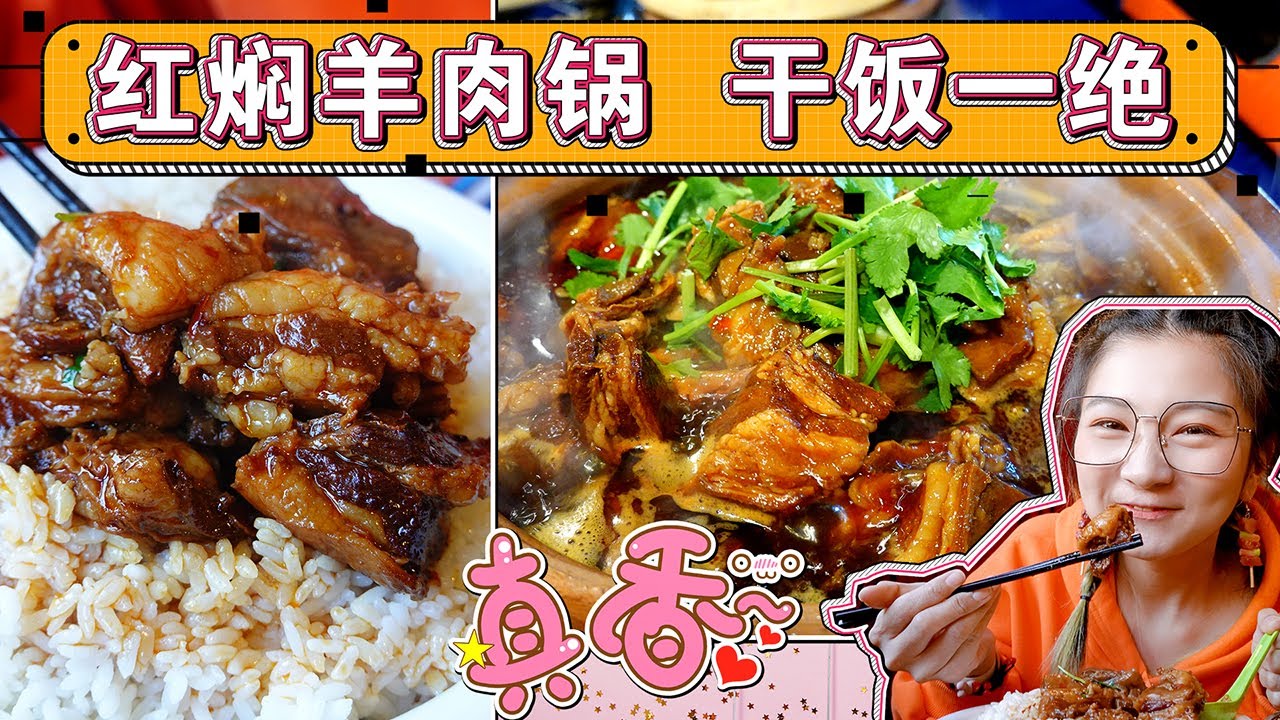 神秘的红焖羊肉，满满一锅都是肉，可以干掉一盆米饭，来吧干饭人！【小猪猪特能吃】