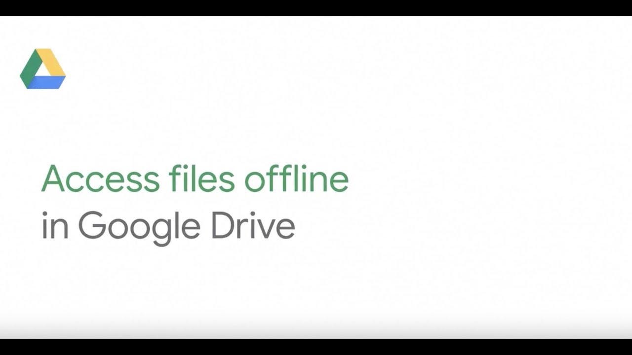Access files offline in Google Drive